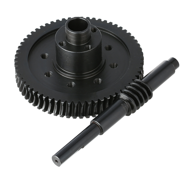 Steel worm and worm gear